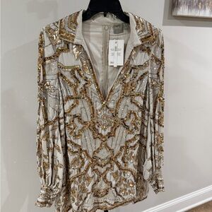 ASOS Women's Cream Sequin Dress